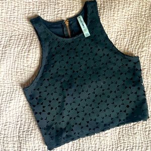 Moto Cut Out Crop Top 🖤